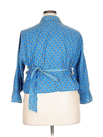 Lauren by Ralph Lauren 3/4 Sleeve Button-Down Shirt (view 2)