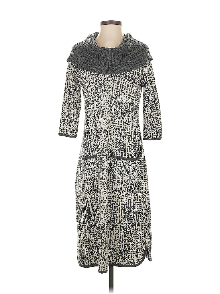 W by Worth 100% Wool Tweed Gray Casual Dress Size S - photo 1