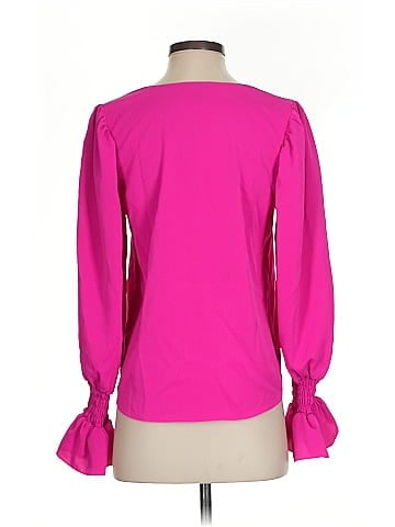 Aqua Long Sleeve Blouse (view 2)