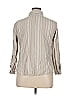 Cooper & Ella Stripes Tan Long Sleeve Button-Down Shirt Size XL - photo 2