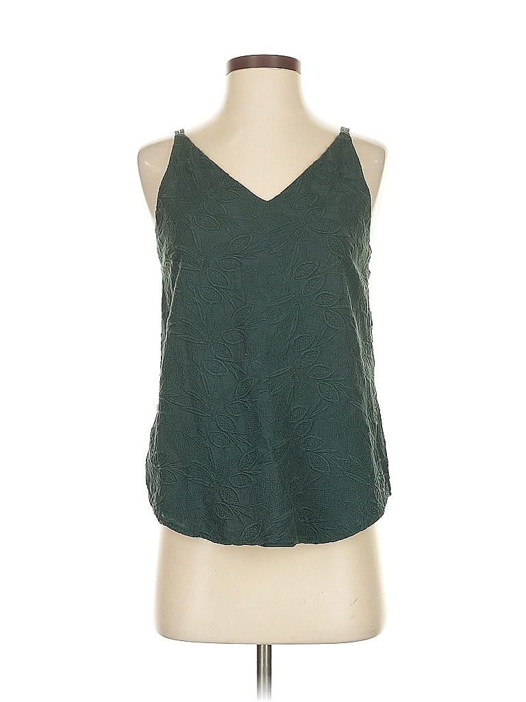 Pre-owned Ann Taylor Loft Sleeveless Blouse In Green