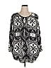 Natori 100% Polyester Gray Long Sleeve Blouse Size 1X - photo 1