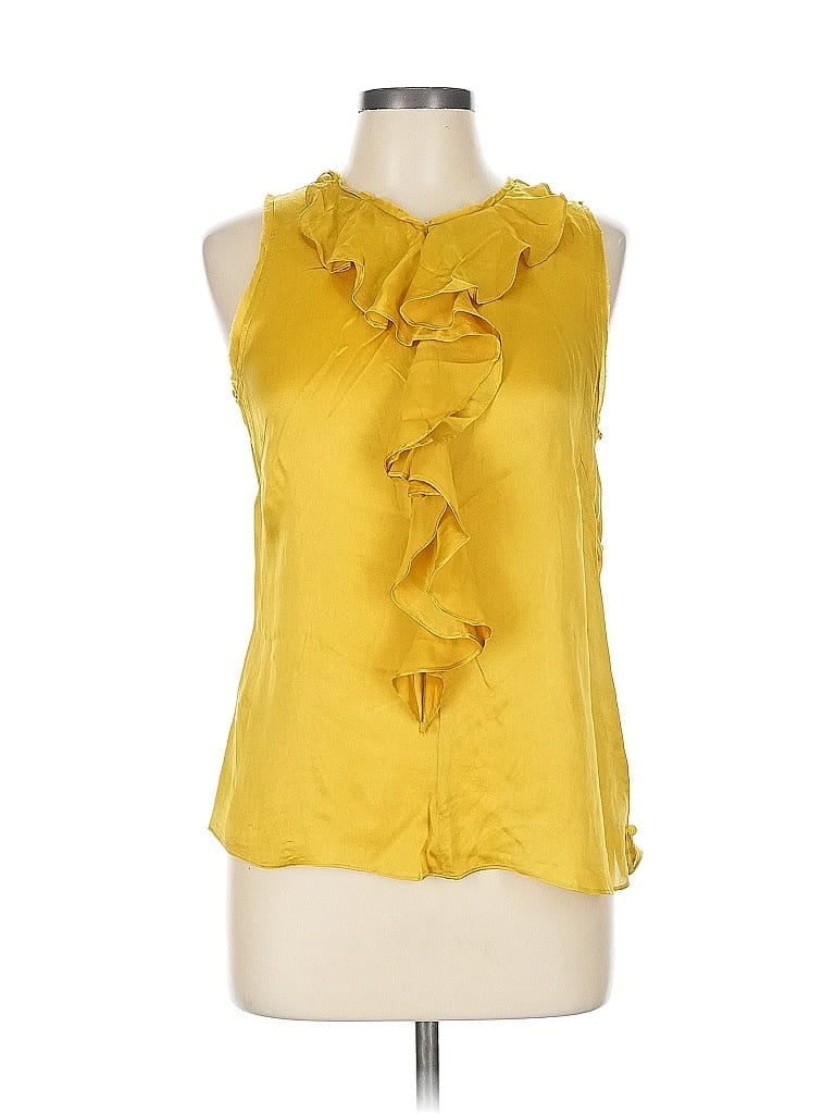 Pre-owned An Original Milly Of New York Sleeveless Blouse In Yellow