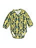 Kate Quinn Organics Print Yellow Long Sleeve Onesie Size 3-6 mo - photo 1