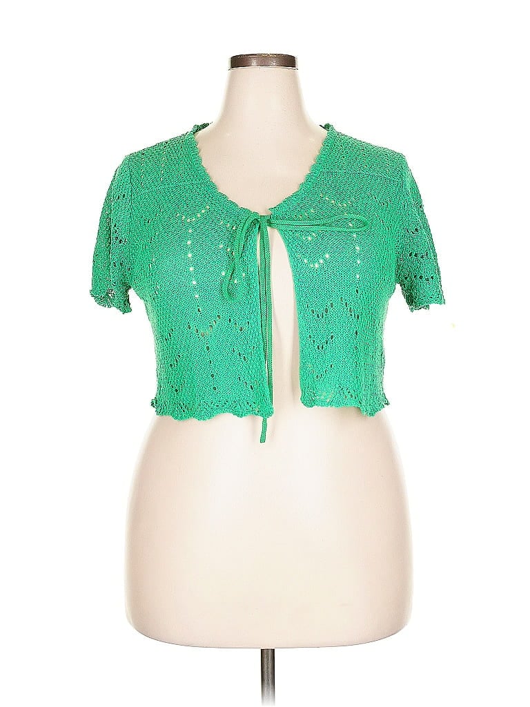 Pre-owned Unbranded Cardigan Sweater In Green