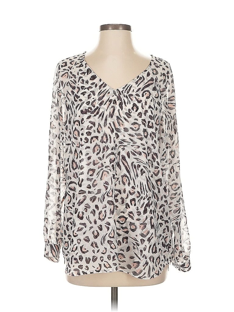 Pre-owned Cabi Long Sleeve T-shirt In White