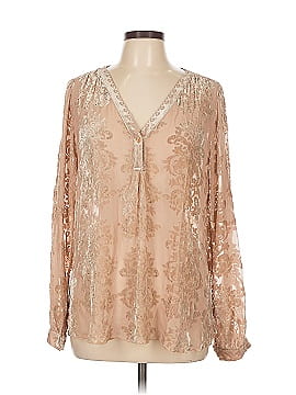 Hale Bob Long Sleeve Silk Top