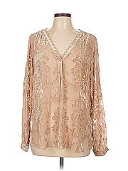 Hale Bob Long Sleeve Silk Top