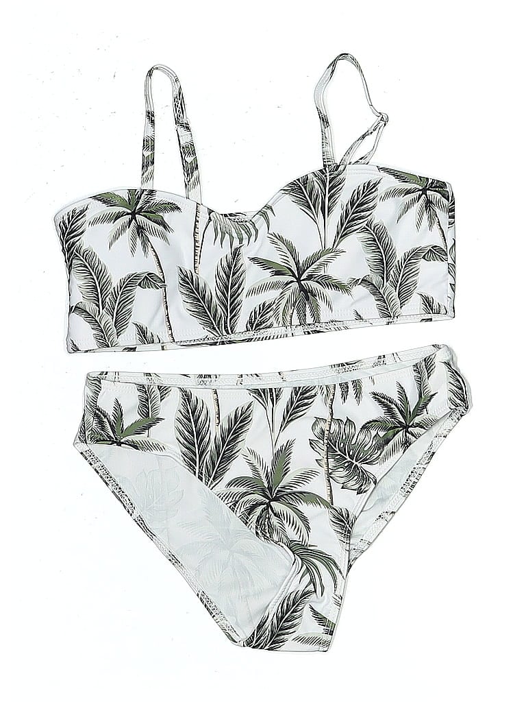 Pre-owned Shein Kids' Two Piece Swimsuit In White