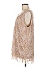 Cal Style 100% Polyester Tan Sleeveless Blouse Size L - photo 5