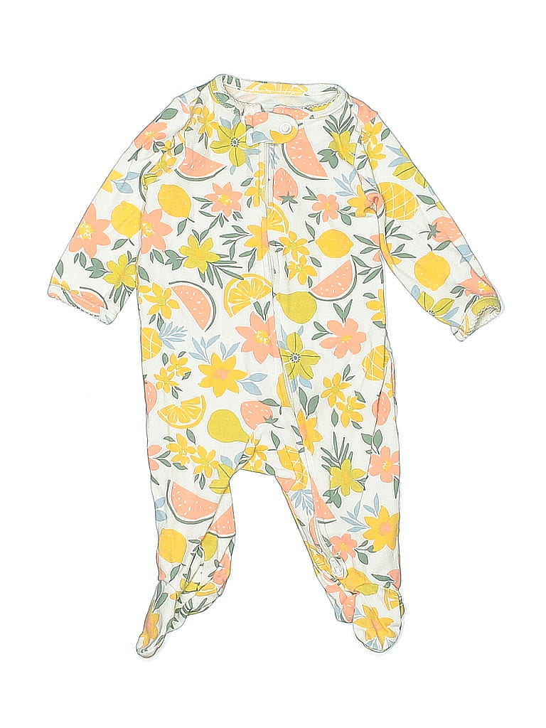 Just One You Made by Carter's Tropical Yellow Long Sleeve Onesie 0-3 MO / 3 MO - photo 1
