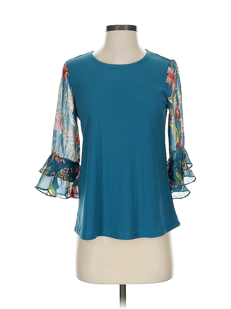 Pre-owned Cece 3/4 Sleeve T-shirt In Blue