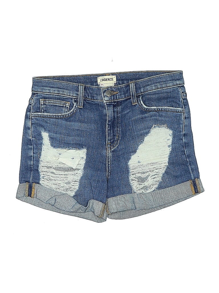 Pre-owned L'agence Denim Shorts In Blue