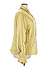 Linda Allard Ellen Tracy 100% Silk Metallic Gold Long Sleeve Silk Top Size 22 - photo 3