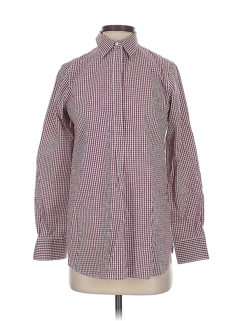 Click to view more detailed imagery on our partner's website Pre-owned Lands' End Long Sleeve Button Down Shirt In Burgundy