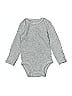 Just One You Made by Carter's Solid Gray Long Sleeve Onesie 0-3 MO / 3 MO - photo 1