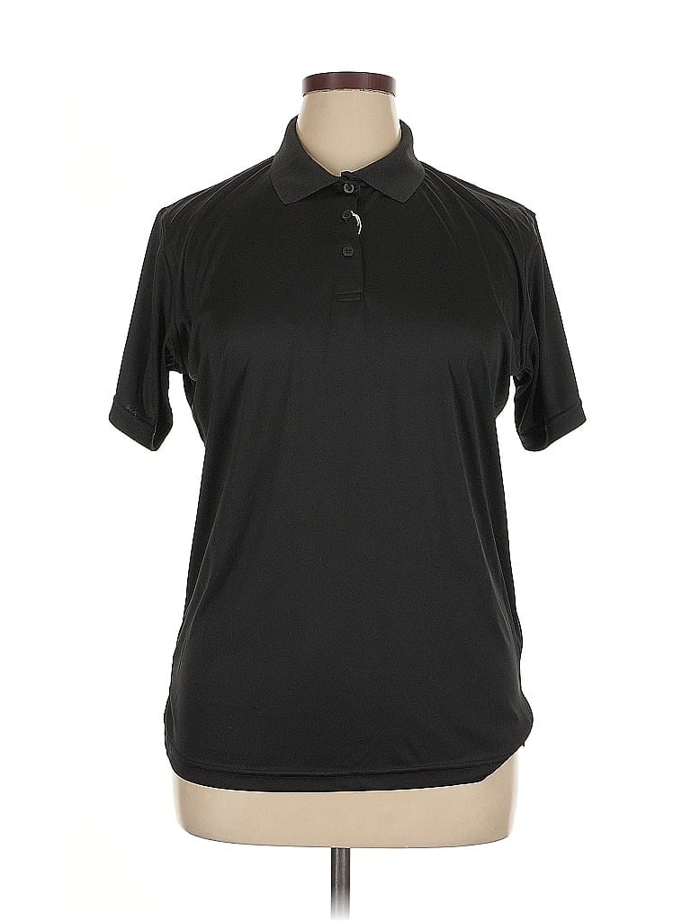 Assorted Brands Short Sleeve Polo Shirt In Black