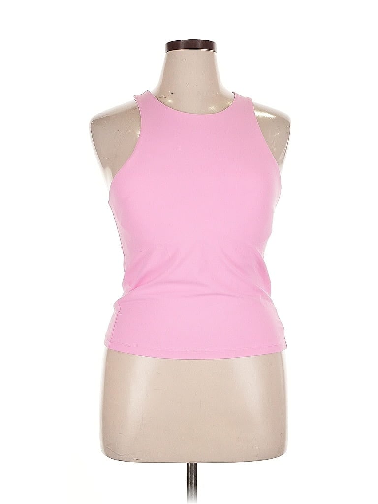 Pre-owned All In Motion Tank Top Pink Halter Neckline Tops