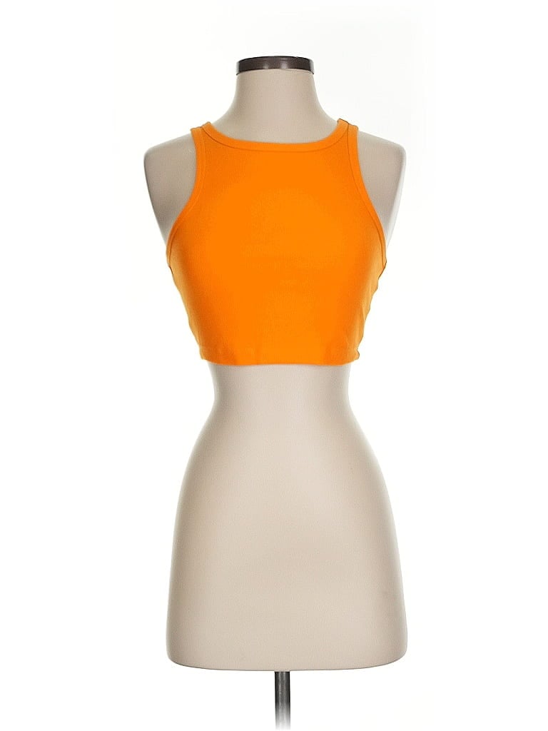Pre-owned Wild Fable Tank Top Orange Halter Neckline Tops