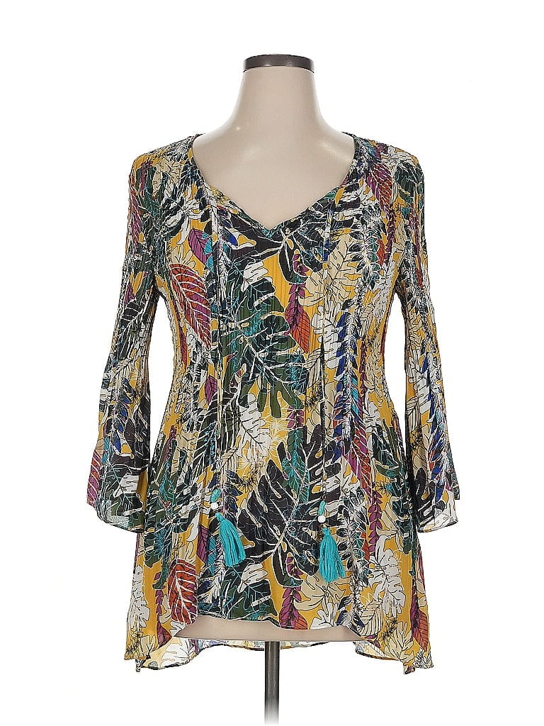 Melissa Paige Gold 3/4 Sleeve Blouse Size XL - photo 1