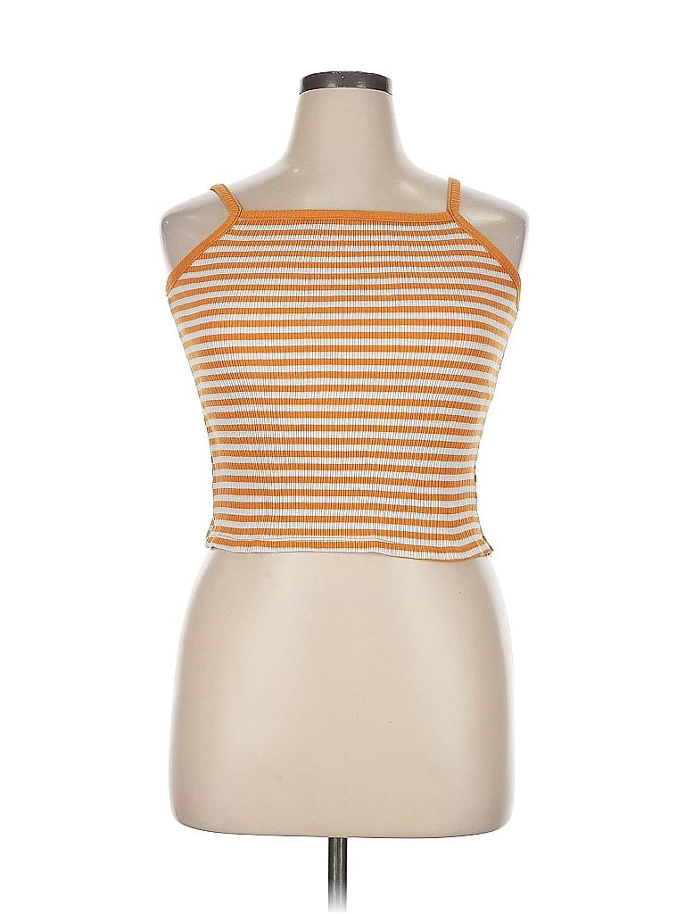 Pre-owned Old Navy Tank Top Orange Strapless Neckline Tops