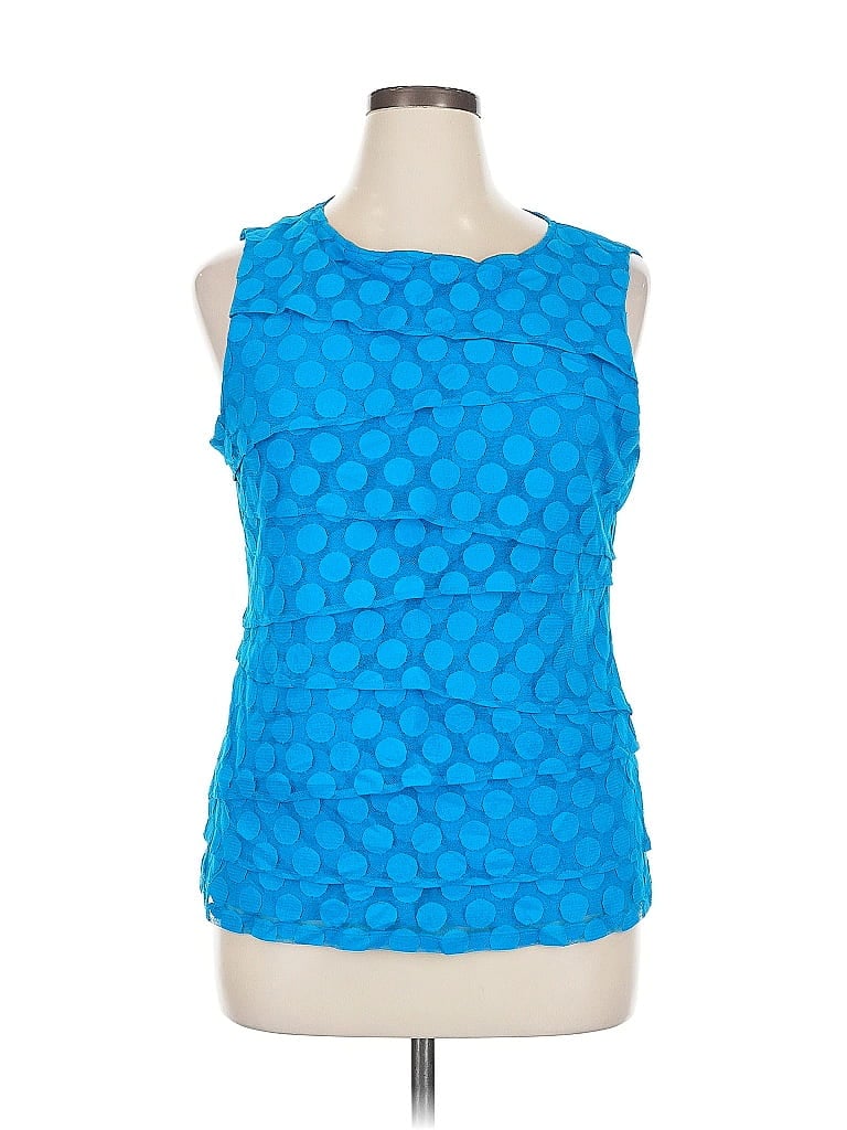 Pre-owned Alfani Sleeveless Blouse In Blue