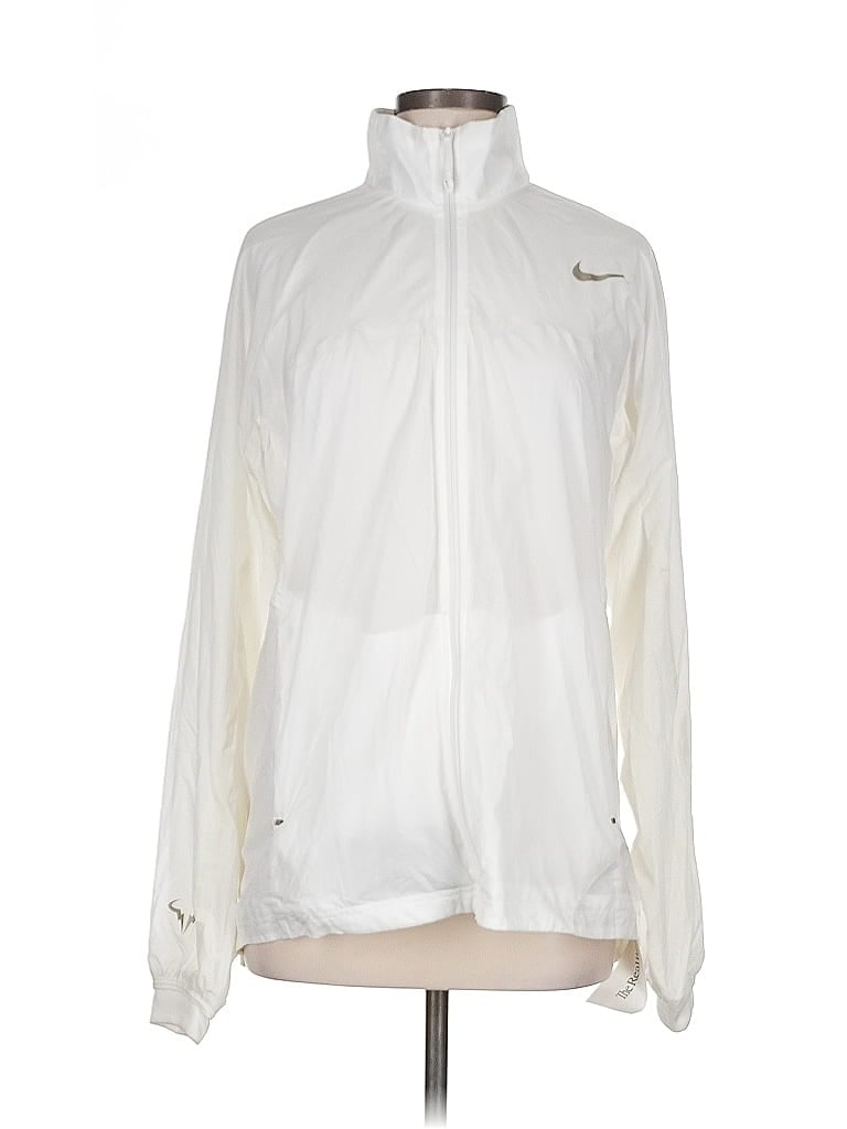 Pre-owned Nike Cardigan Sweater In White