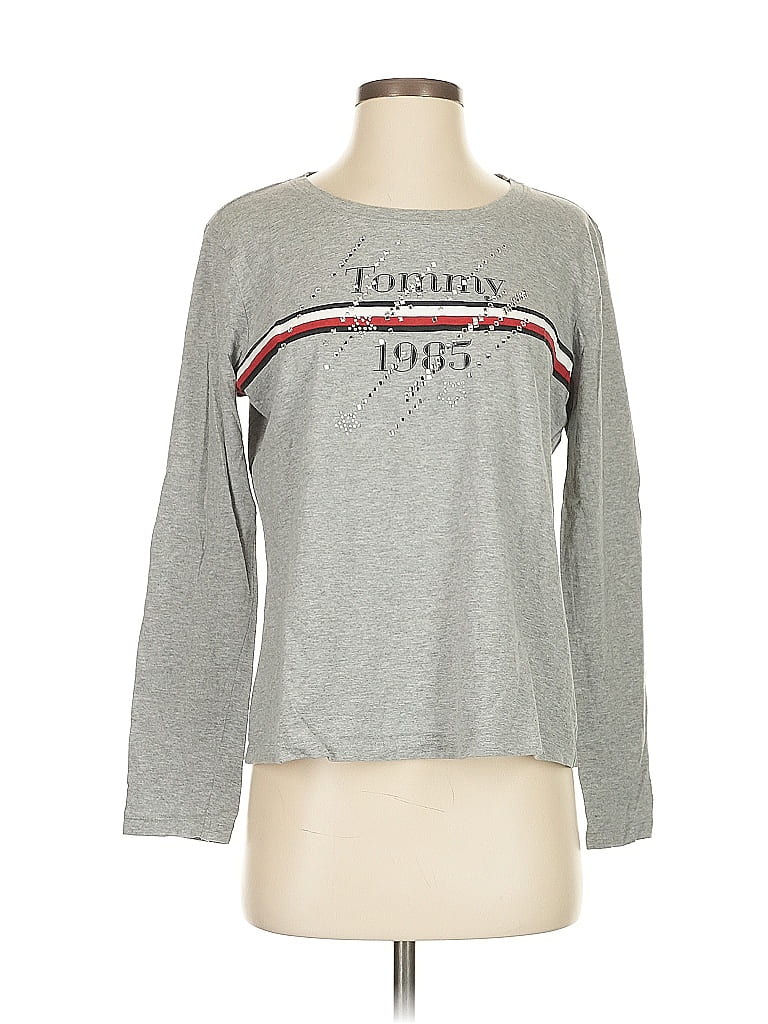 Pre-owned Tommy Hilfiger Long Sleeve T-shirt In Gray