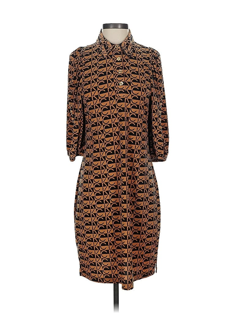 Pre-owned Calvin Klein Casual Dress In Brown