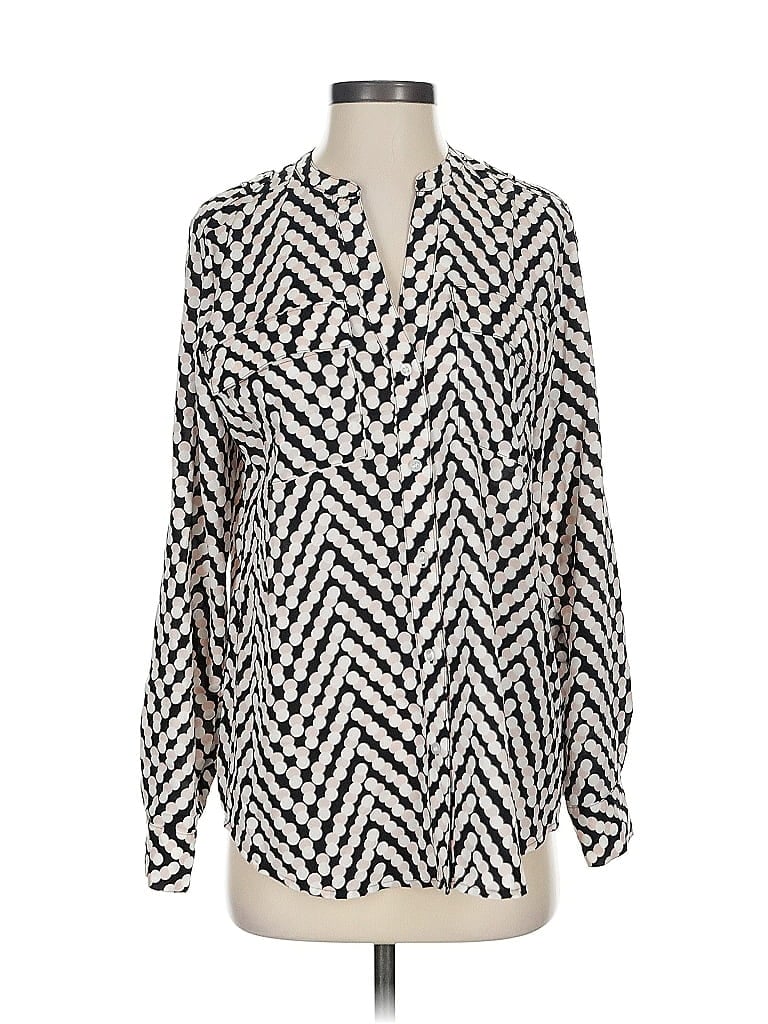 Calvin Klein Long Sleeve Blouse In Black