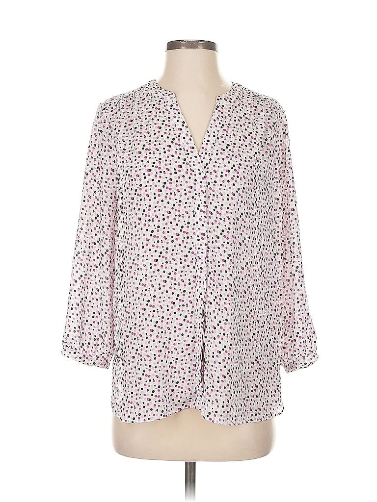 Pre-owned Nydj 3/4 Sleeve Blouse In Pink