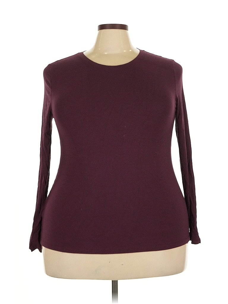 Ann Taylor Factory Burgundy 3/4 Sleeve T-Shirt Size XXL - photo 1