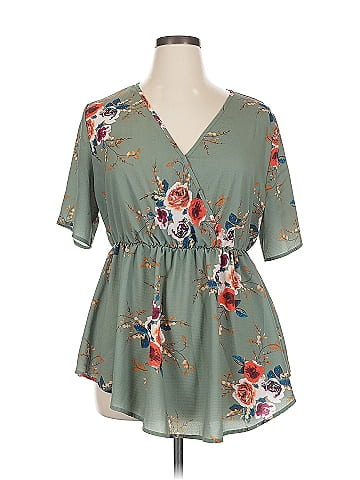 BLOOMCHIC Short Sleeve Blouse (view 1)