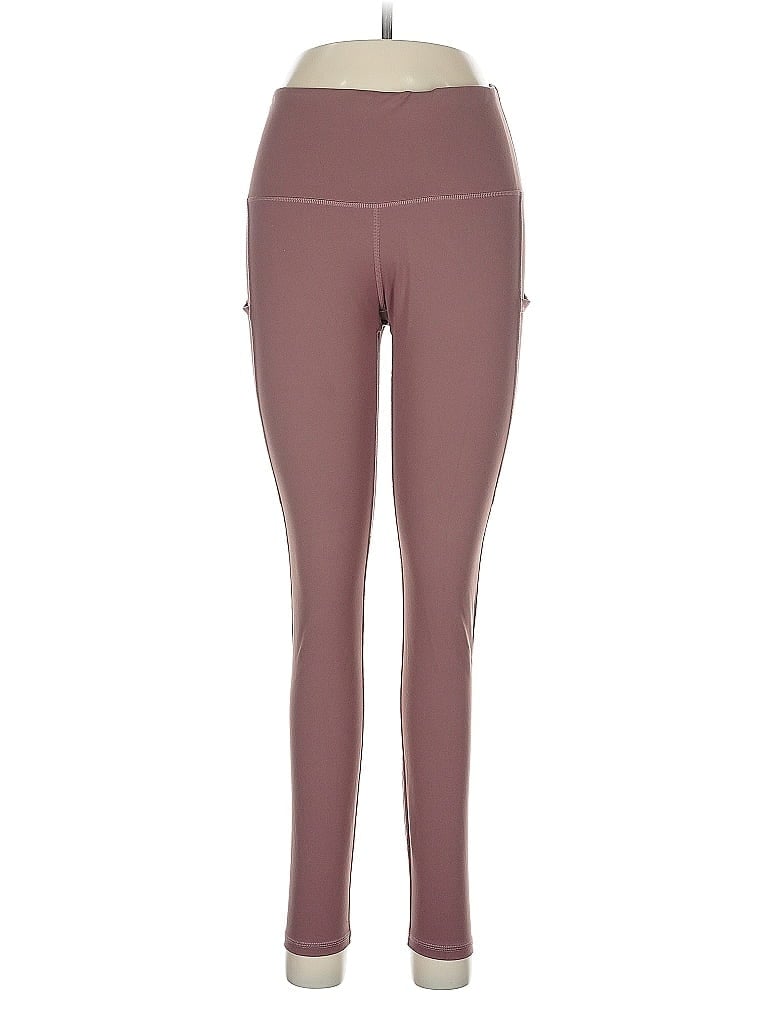 Pre-owned Poshdivah Active Pants In Burgundy
