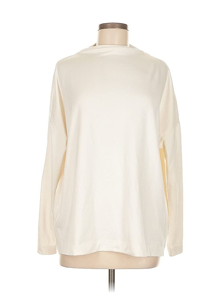 Pre-owned Ann Taylor Loft Turtleneck Sweater In White