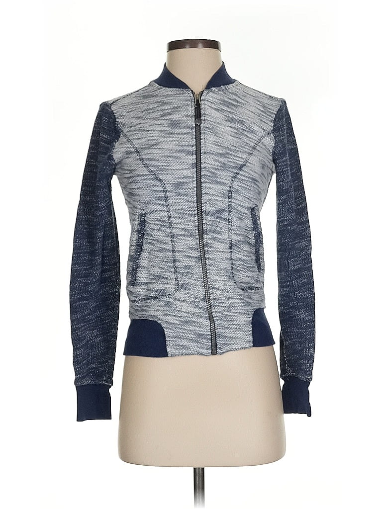 Pre-owned Athleta Cardigan Sweater In Blue