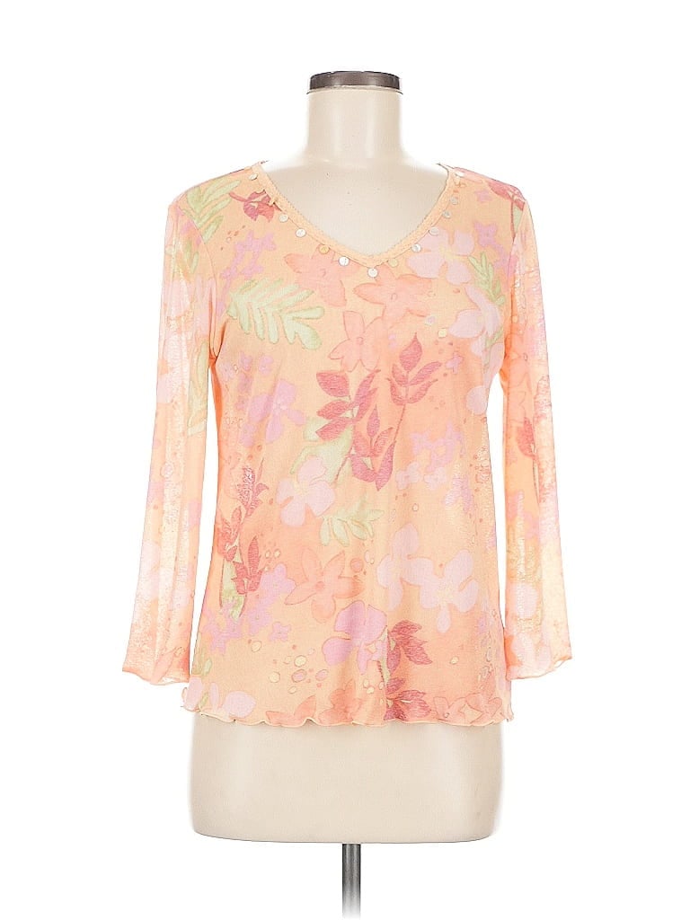 Pre-owned Jjill 3/4 Sleeve Blouse In Orange