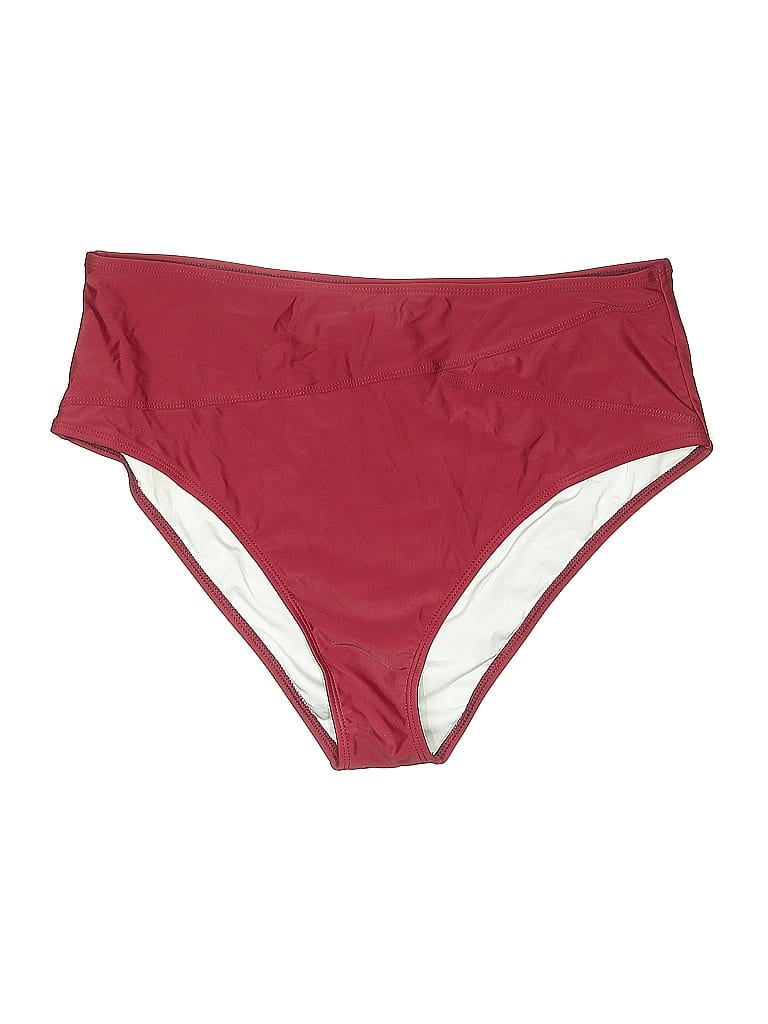 Pre-owned Unbranded Swimsuit Bottoms In Burgundy