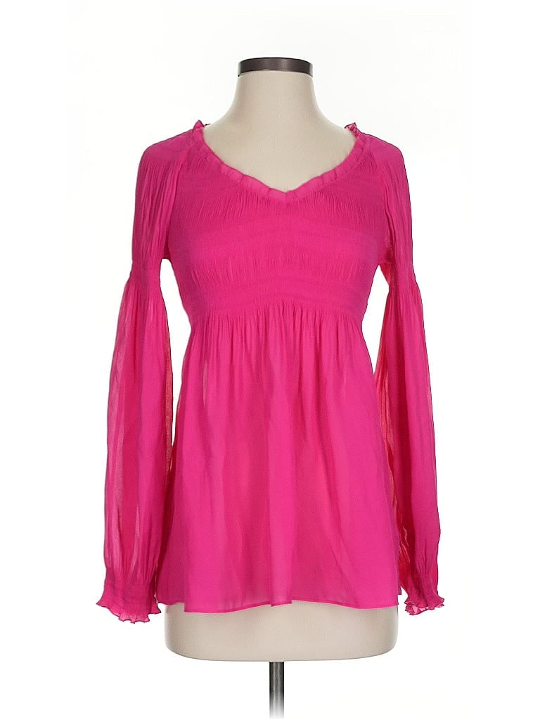 Click to view more detailed imagery on our partner's website Pre-owned Sunny Leigh Long Sleeve Blouse In Pink