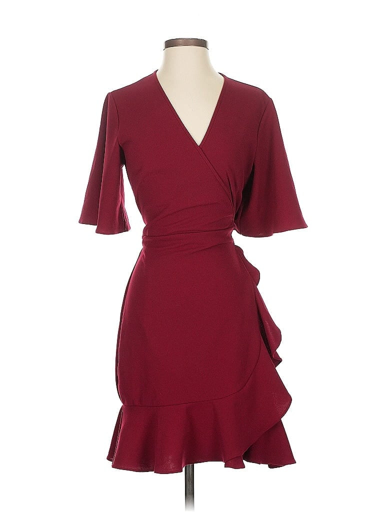 Pre-owned Stylestalker Casual Dress In Burgundy