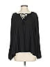 DR2 100% Polyester Black Long Sleeve Blouse Size S - photo 1