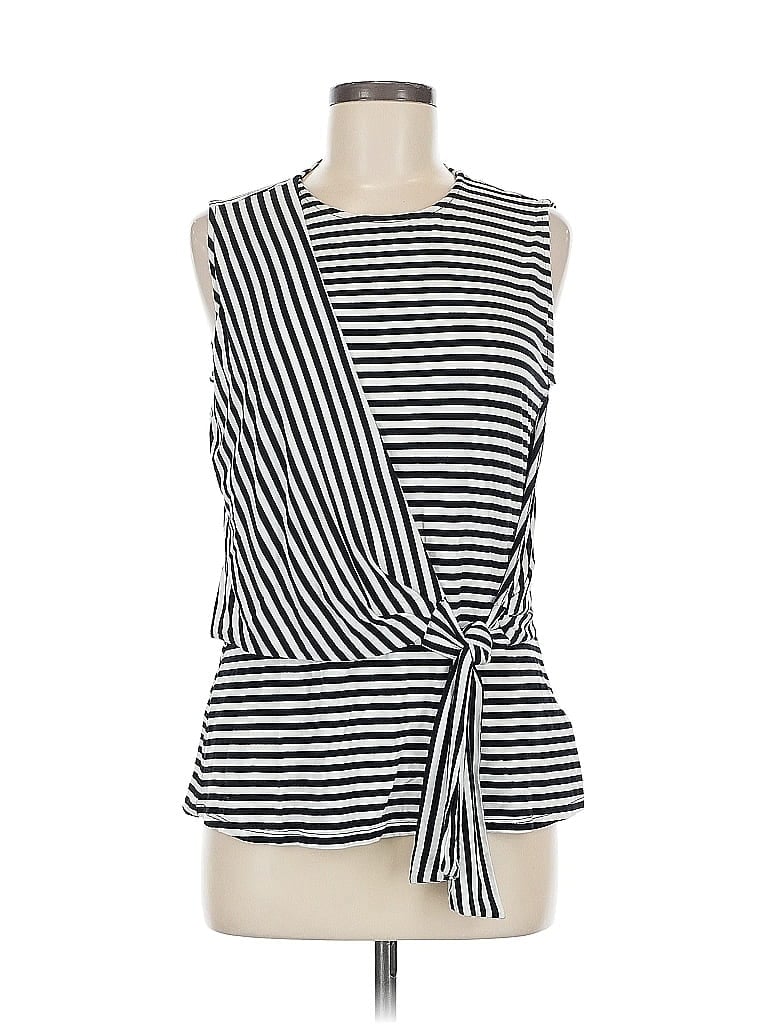 Pre-owned Vince Camuto Sleeveless Top Black Crew Neck Tops