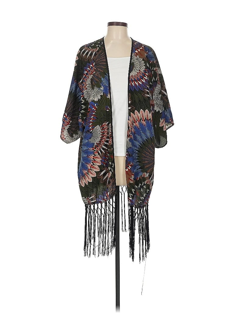 Pre-owned Tyche Kimono In Green