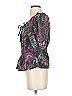 Nicholas 100% Cotton Black Purple 3/4 Sleeve Blouse Size 4 - photo 4