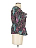 Nicholas 100% Cotton Black Purple 3/4 Sleeve Blouse Size 4 - photo 3