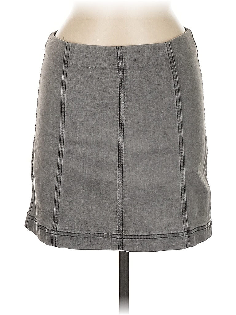 Click to view more detailed imagery on our partner's website Pre-owned Free People Denim Skirt In Gray