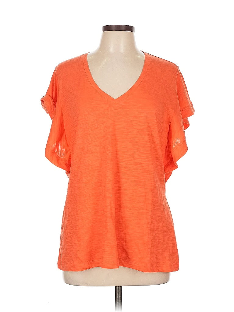 Pre-owned Chico's Short Sleeve T-shirt In Orange