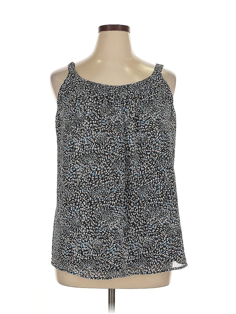 Pre-owned Lane Bryant Sleeveless Blouse In Blue