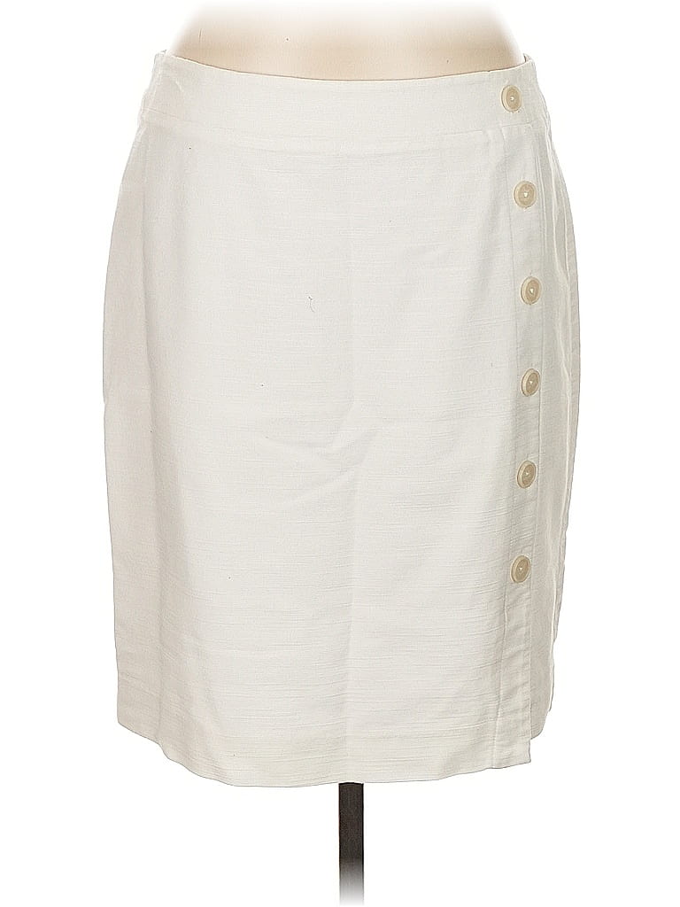 Pre-owned Ann Taylor Loft Casual Skirt In White