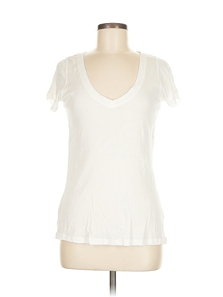 Pre-owned Yummie By Heather Thomson Short Sleeve T-shirt In White